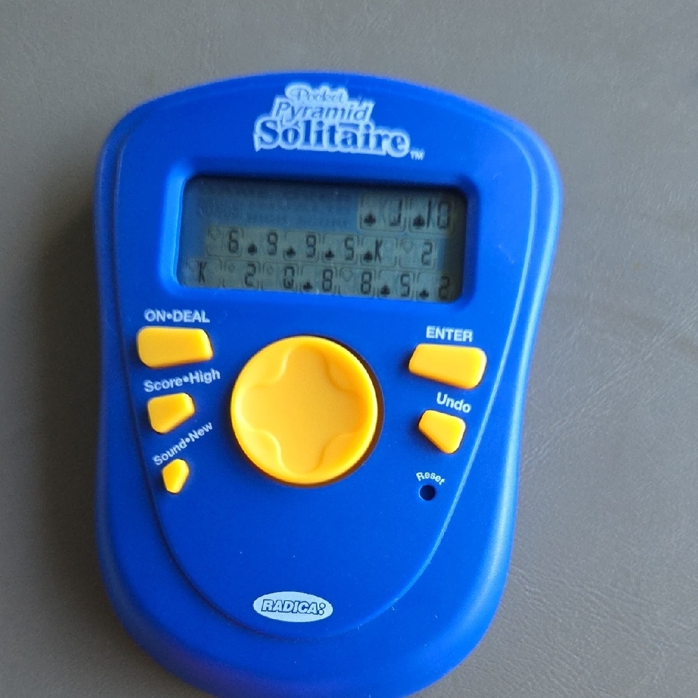 Radica Blue Pyramid Solitaire Handheld Game - Picture 2 of 3